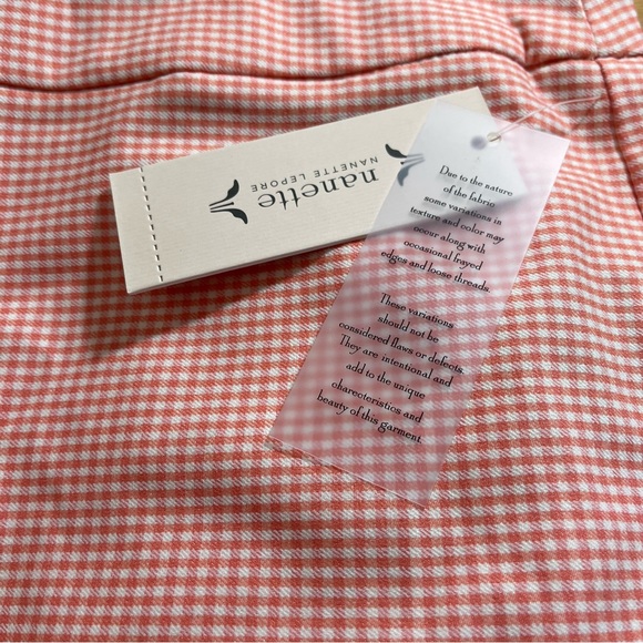 💥NWT💥 Nanette Lepore Checked Pattern High Waist Shorts  Size L - Picture 3 of 3
